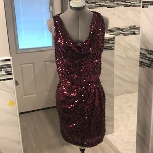 Reduced - Great burgundy, sparkly party dress